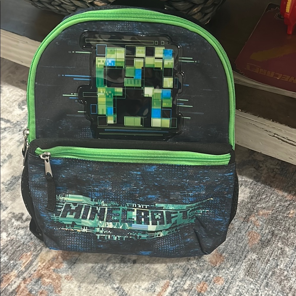 Minecraft Creeper Kids Backpack - Black and Green